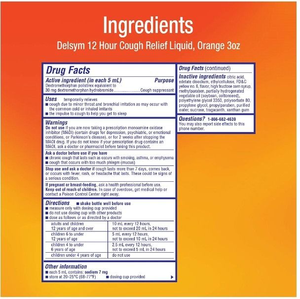 Ingredients (orange, 3 oz)