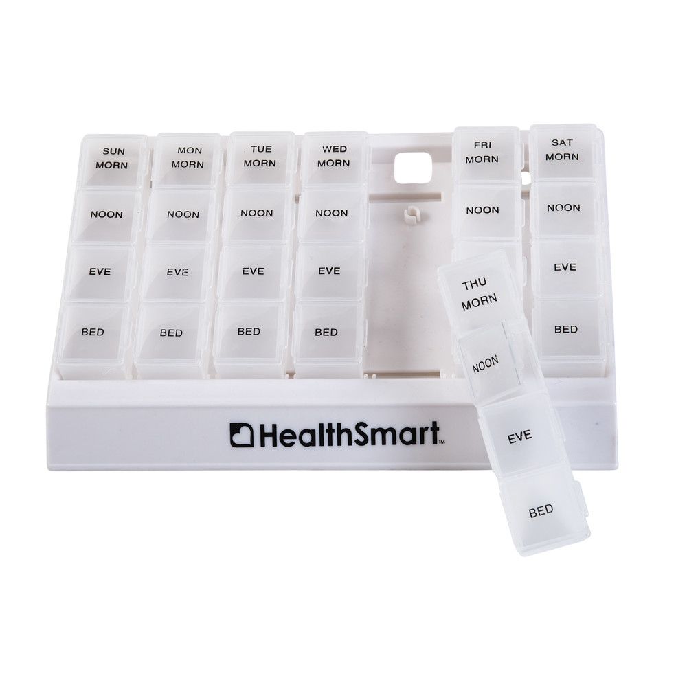 Large Weekly Medication Planner Pill Holder