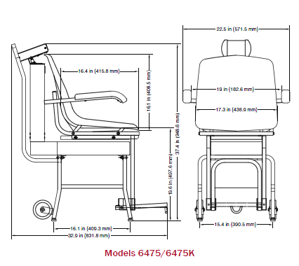 Detecto Chair Scale Dimensions