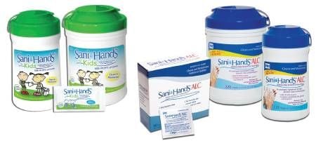 Image 1 of Sani-Hands ALC Antimicrobial Alcohol Gel Wipes