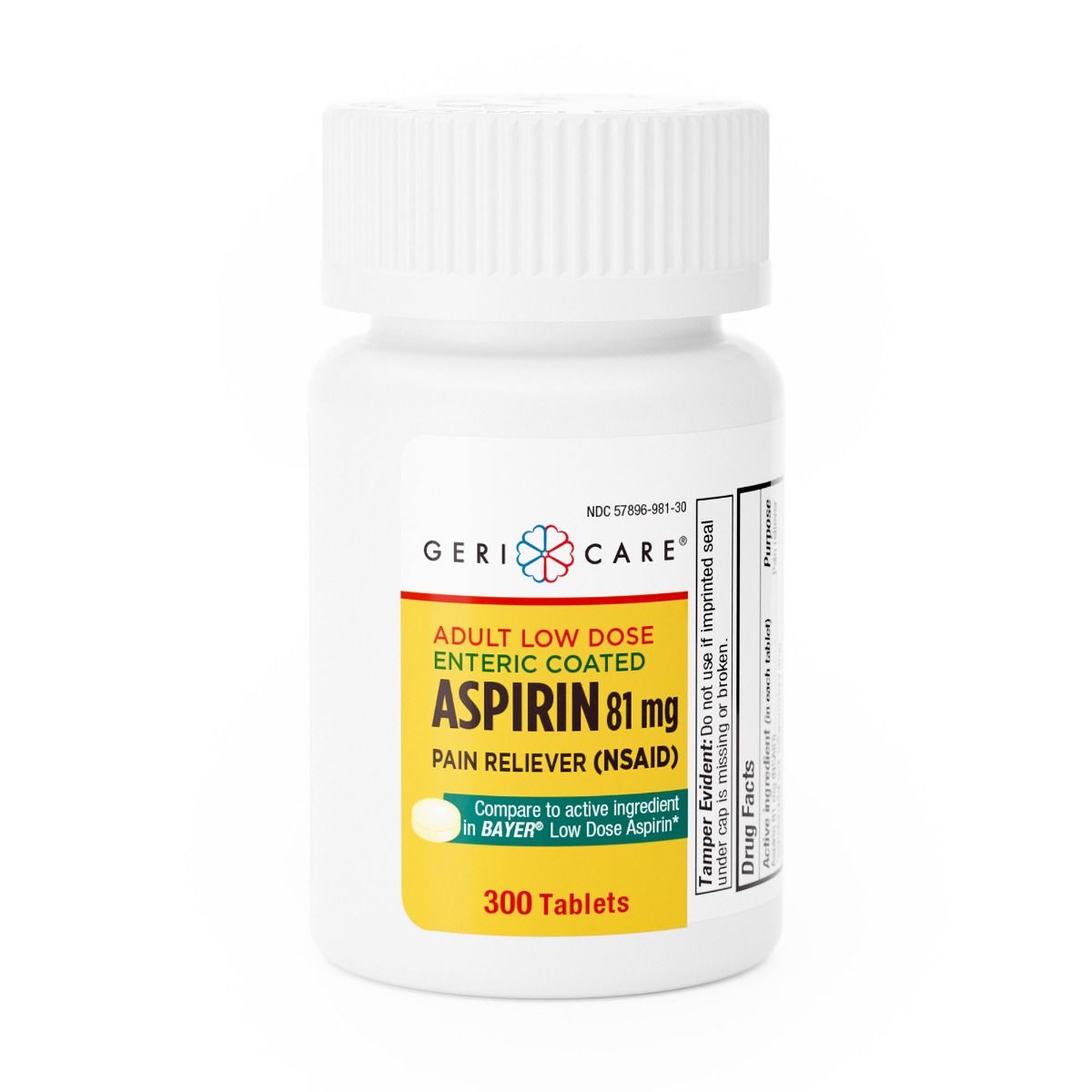 Geri-Care Adult Low Dose Enteric-Coated Aspirin, 81 mg