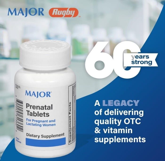 Major Rugby, 60 years strong. A legacy of delivering quality OTC & vitamin supplements
