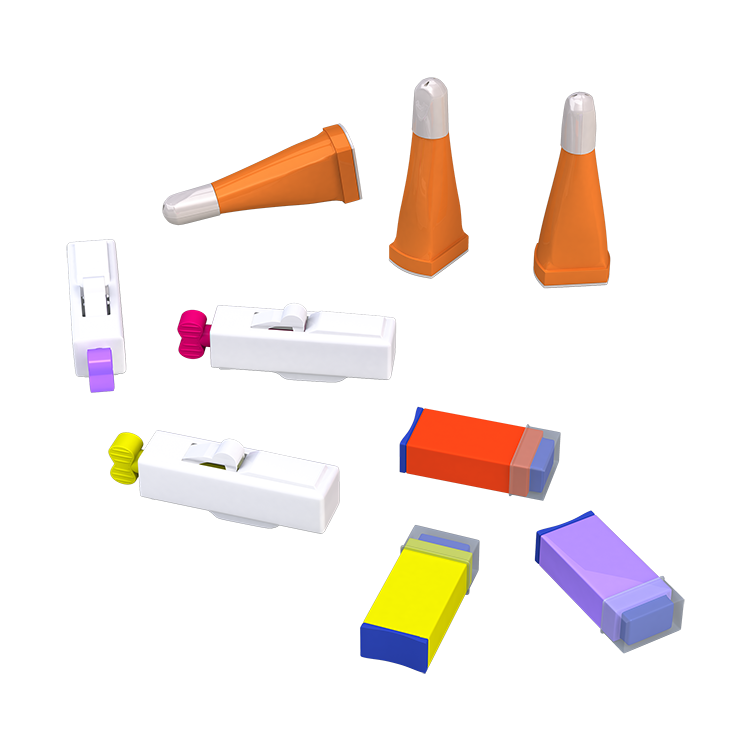 Image 2 of Dynarex Pressure & Button Activate Safety Lancets