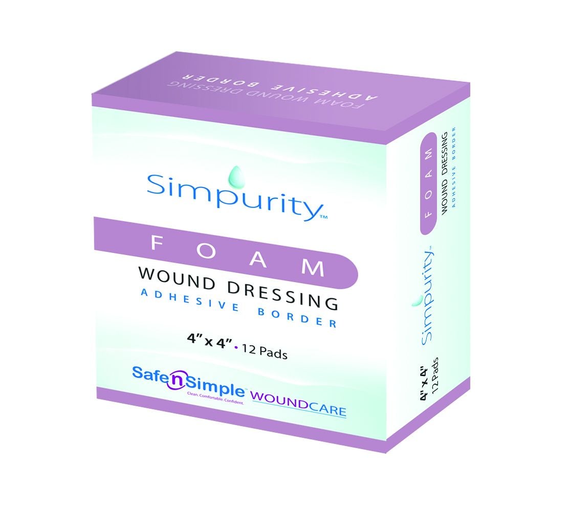 Simpurity Foam Wound Dressing with Adhesive Border