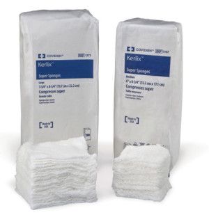 Covidien 7310 KERLIX 6 x 6-3/4 Inch Super Sponge Gauze 6 Ply, Sterile