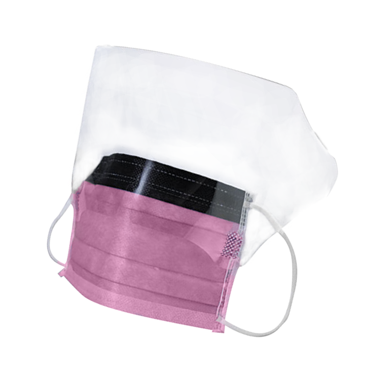 Medline Fluid-Resistant Surgical Face Mask with Eye Shield