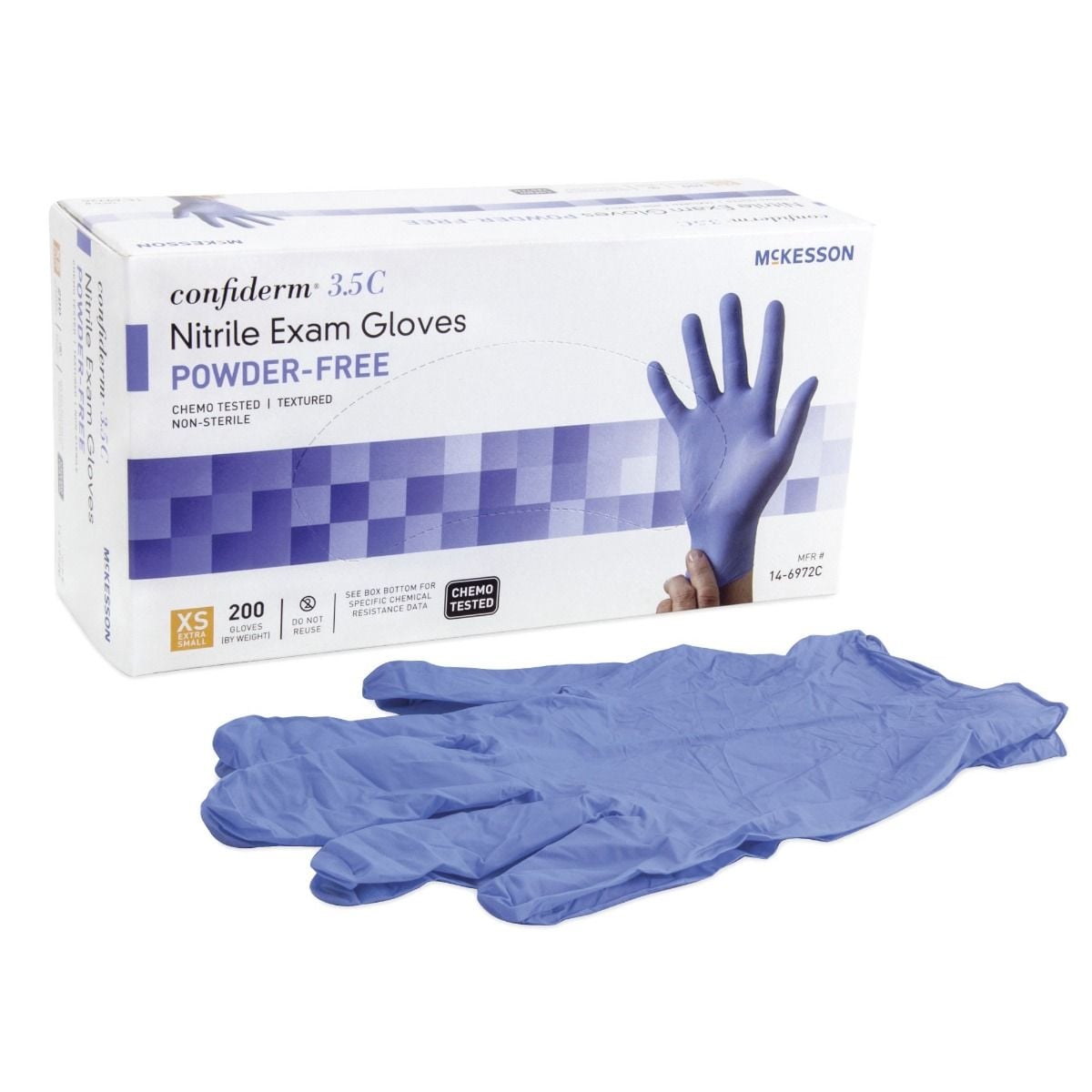 McKesson Tactile Touch Nitrile Exam Gloves, Blue