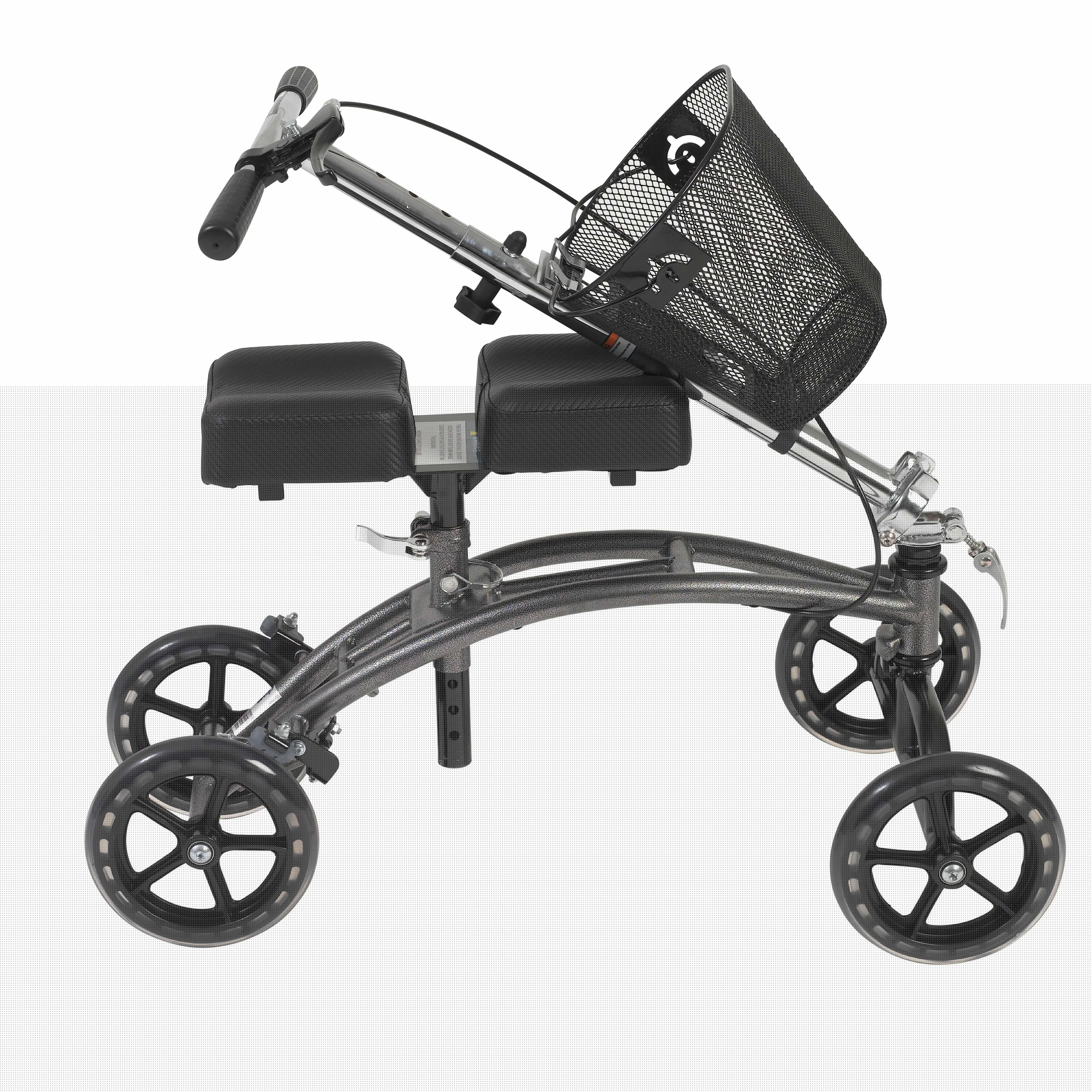 Image 3 of Drive Dual Pad Steerable Knee Walker with Basket, Alternative to Crutches