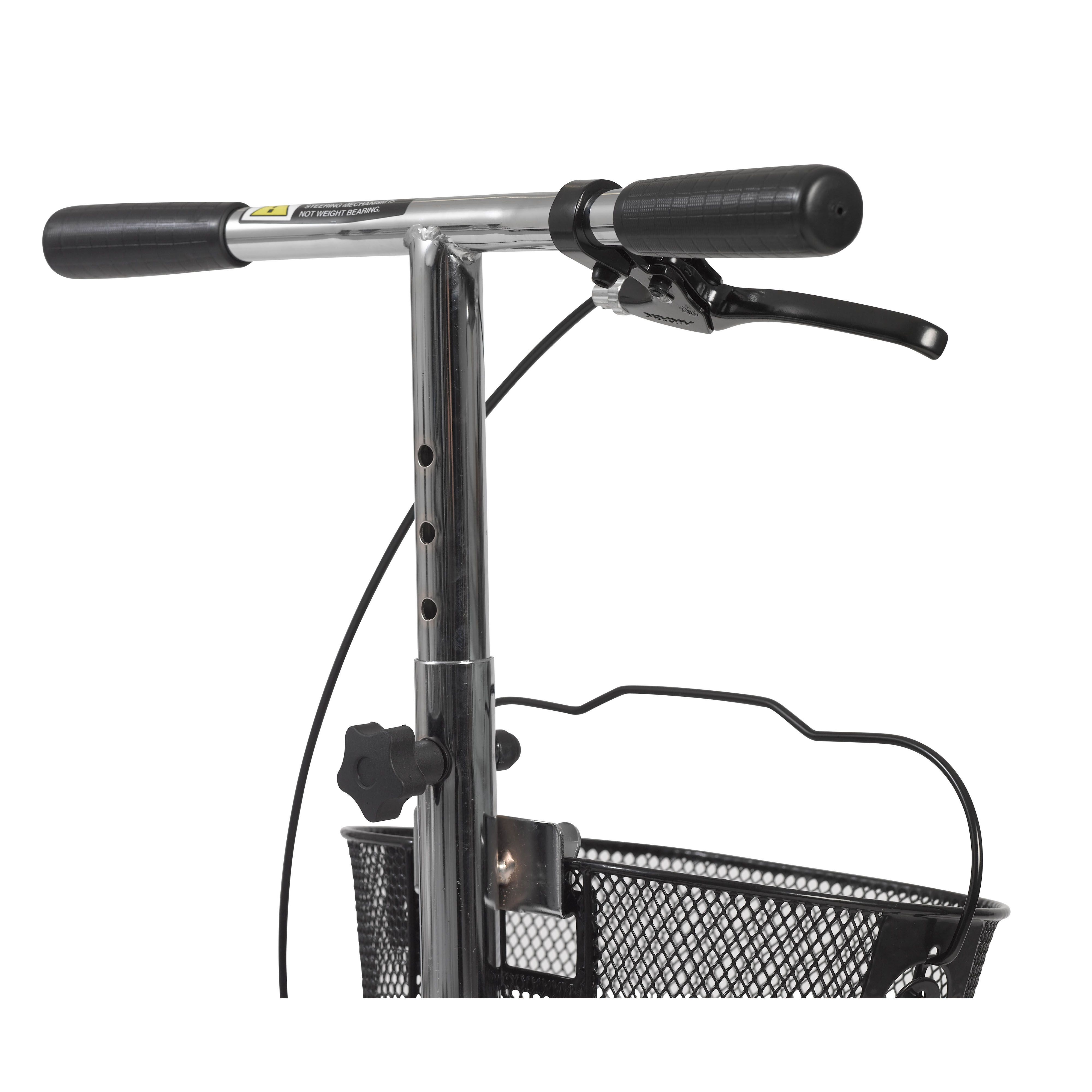 Image 4 of Drive Dual Pad Steerable Knee Walker with Basket, Alternative to Crutches