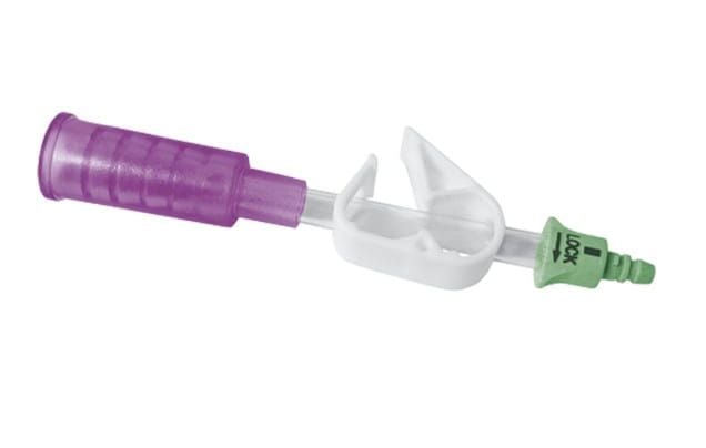 2 Inch Straight Connector w/ Bolus Adapter (Purple), 8-0211