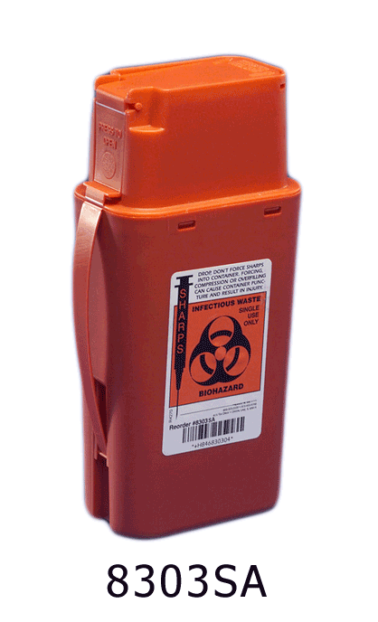 Portable Sharps Disposal Container 8303SA
