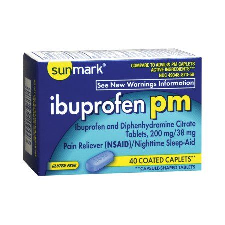 Sunmark Ibuprofen PM Caplets