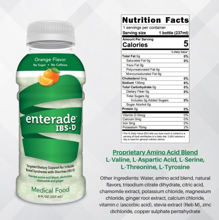 Orange flavor 8 fl oz bottle nutrition facts
