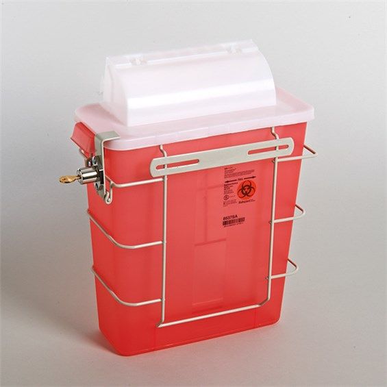 Locking Bracket for 2 and 3 Gallon Sharps Containers