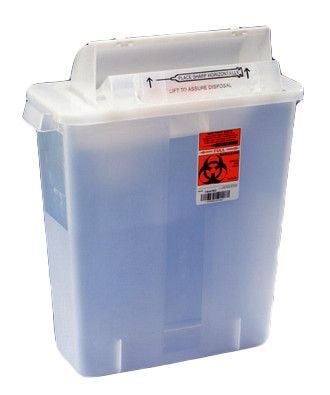 Image 5 of 5 Quart Covidien SharpSafety 8507SA Safety Container with Counterbalanced Lid