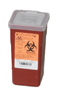 Image 1 of 1 Quart Medical Action Industries Sharps Container, Stackable, Locking Lid - 8702T