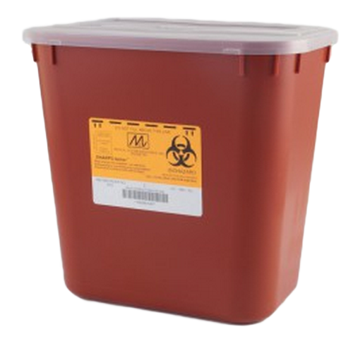 Image 2 of 2 Gallon Red Stackable Sharps Container, Biohazard Symbol - 8704