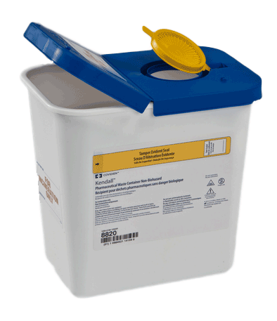 2 Gallon Medical Waste Container with Gasketed Hinged Lid
