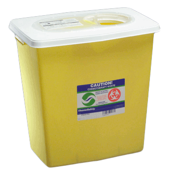 12 Gallon Yellow SharpSafety Chemotherapy Container with Slide Lid 8934