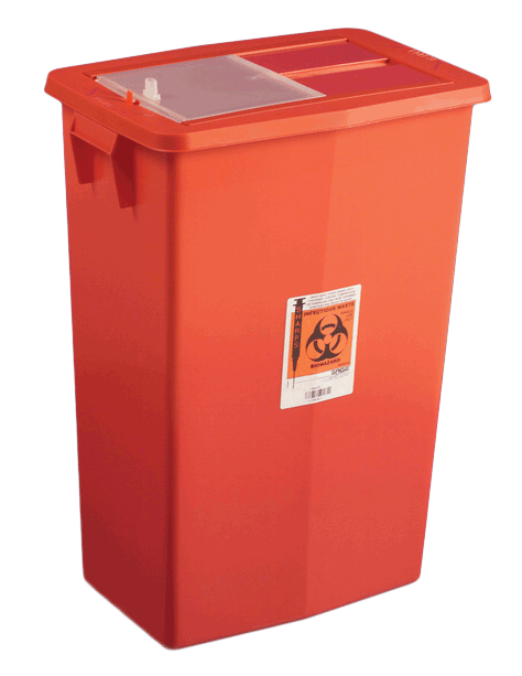 12 Gallon Covidien Multi-Purpose Sharps Container, Slide Lid, Red