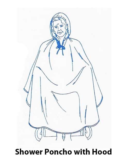 Shower Poncho with Hood