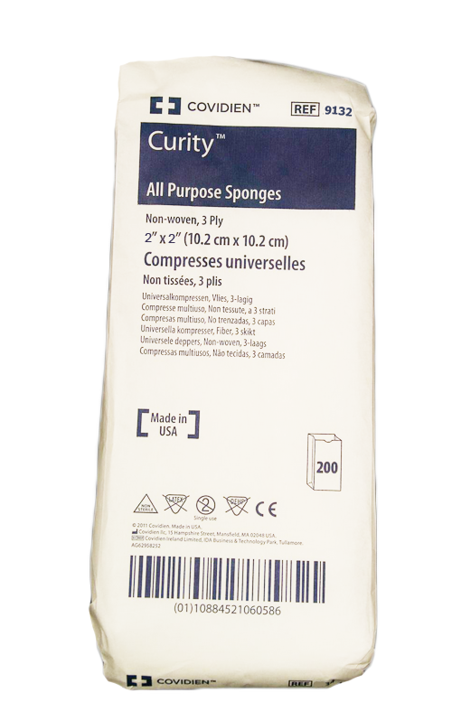 Covidien 9132 Curity 2 x 2 Non-Woven All Purpose Sponge Gauze
