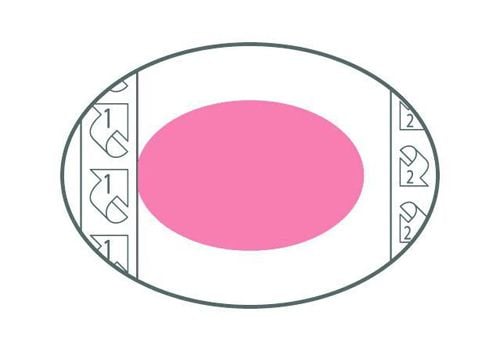PolyMem Shapes Dressing - #5 Oval Dressing - 5 x 3-1/2 Inch Oval Adhesive, 3 x 2 Inch Pad