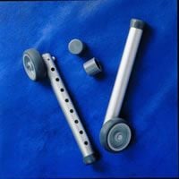 Image 3 of Invacare Single Fixed-Wheel Attachments with Rear Glide Tips