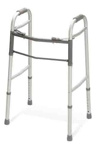 Image 1 of Two-Button Folding Walker without Wheels