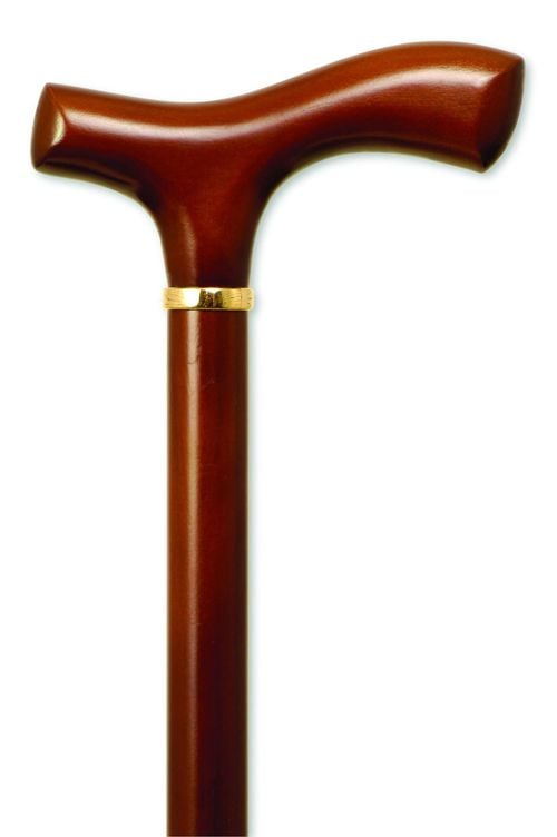 Image 6 of Mountain Properties Light Brown Beechwood Cane with Fritz Handle