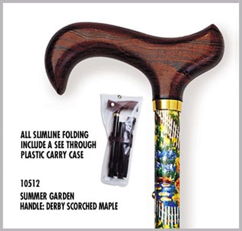Image 3 of Slim Line Travel Folding Cane by Mountain Properties