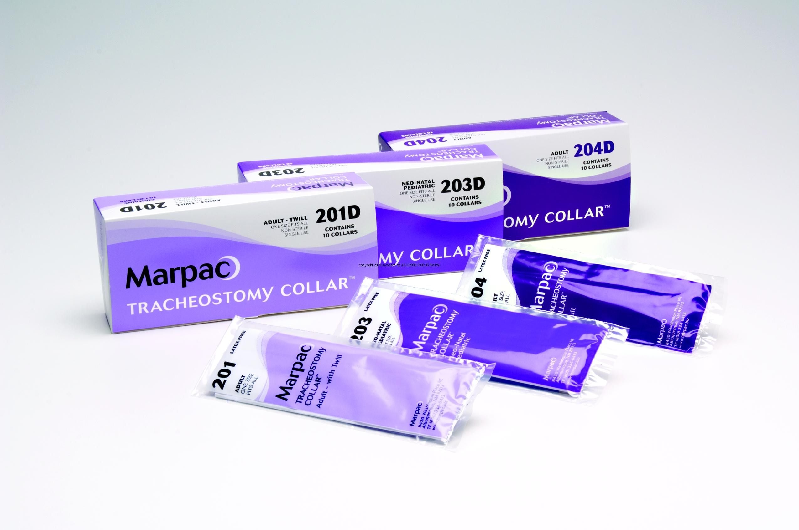 Image 1 of Marpac Tracheostomy Trach Collar, Hook and Loop Adjustment