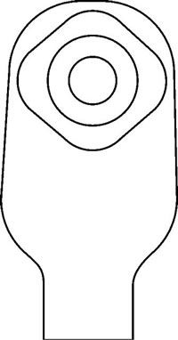 Image 1 of ActiveLife One-Piece Pre-Cut Drainable Pouch with Stomahesive Skin Barrier Transparent with 1-Sided Comfort Panel and Tape Collar