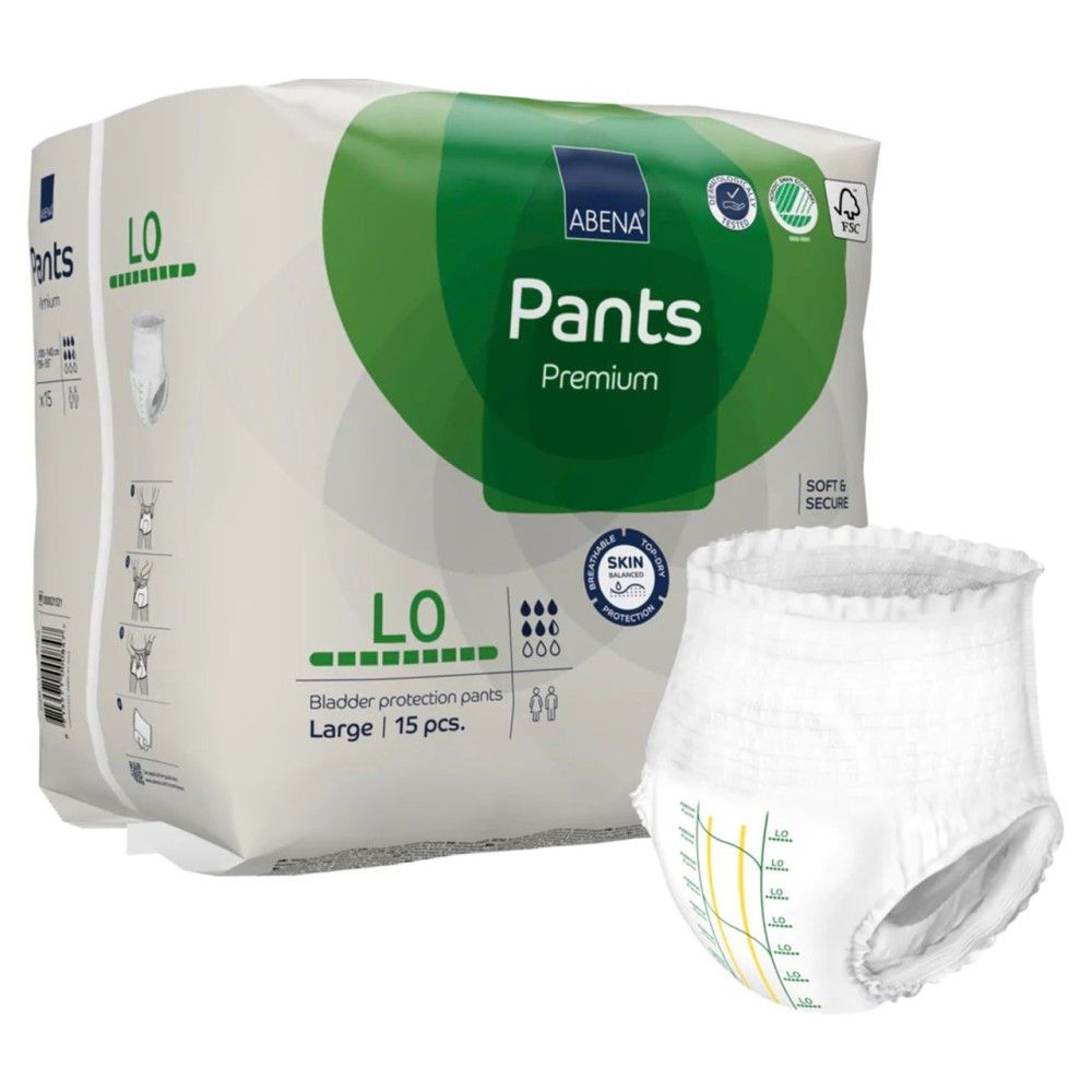 ABENA Pants Premium with Level 0 Absorbency Underwear - Large