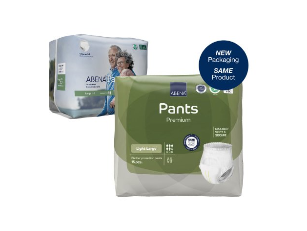 ABENA Pants Light L new packaging and name.