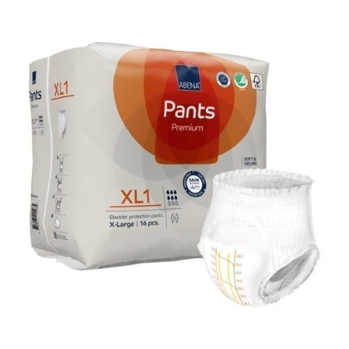 Abena Pants XL1 Premium Pull-On Underwear and packaging