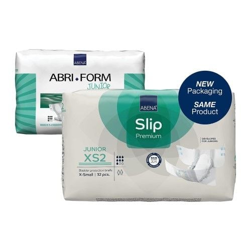 Abri-Form Junior is now ABENA Slip Junior: new packaging, same look