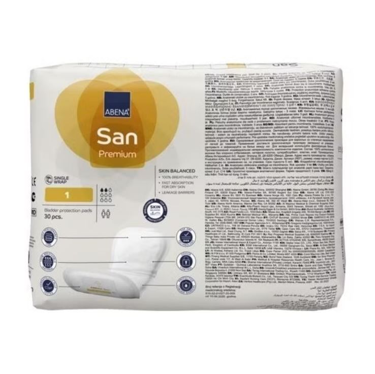 ABENA San 1 Back of Packaging