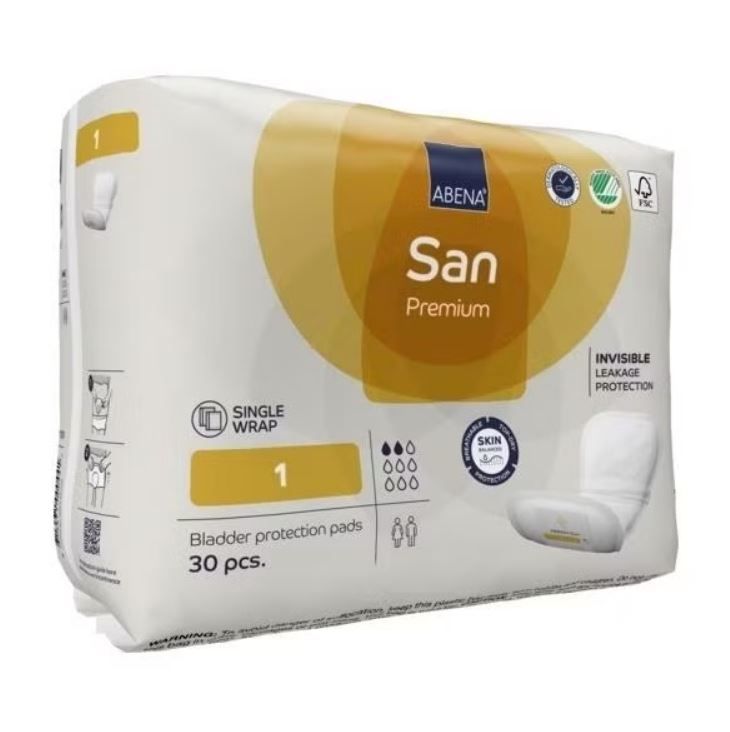 ABENA San 1 Left Side of Packaging