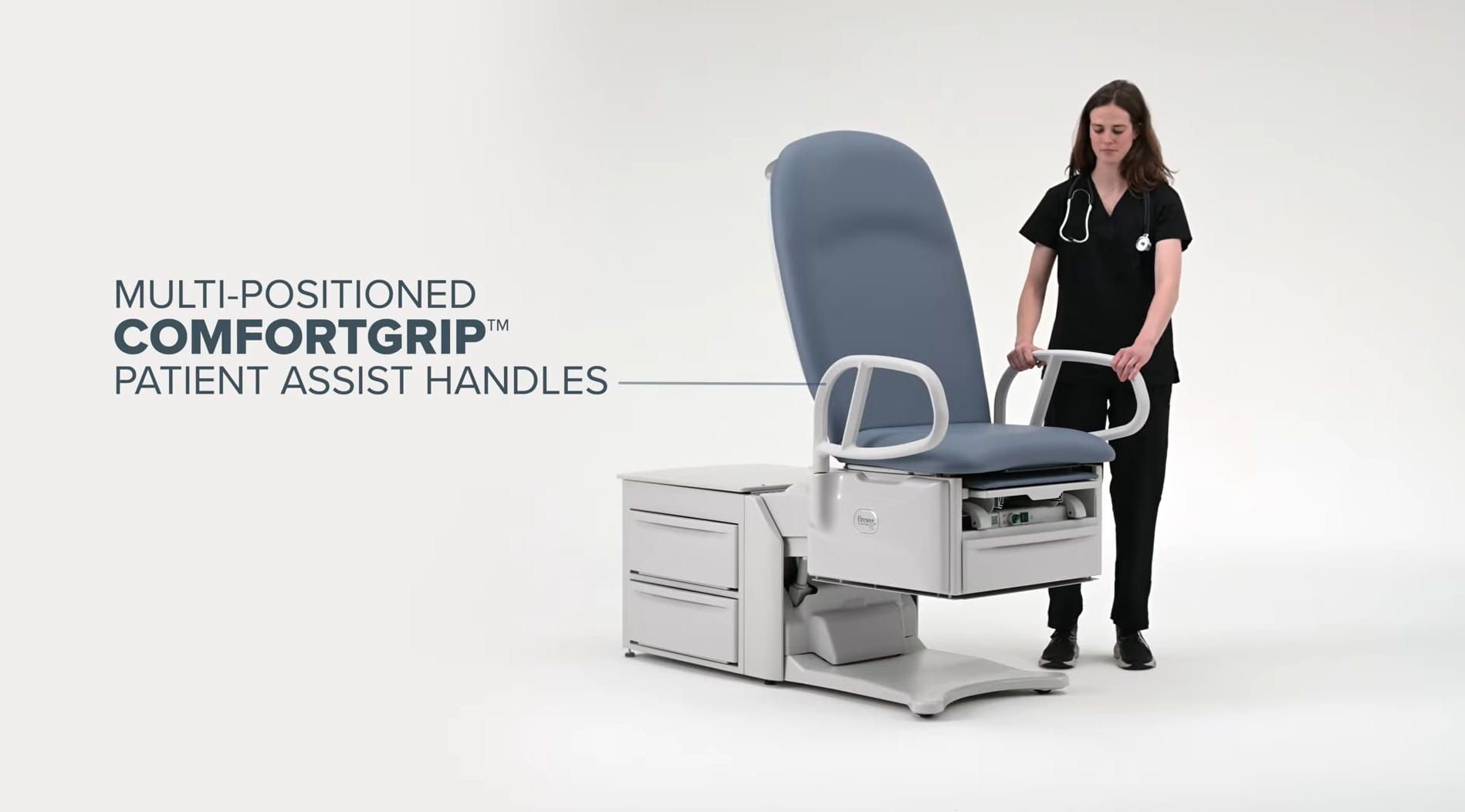 Multi-positioned Comfortgrip patient assist handles