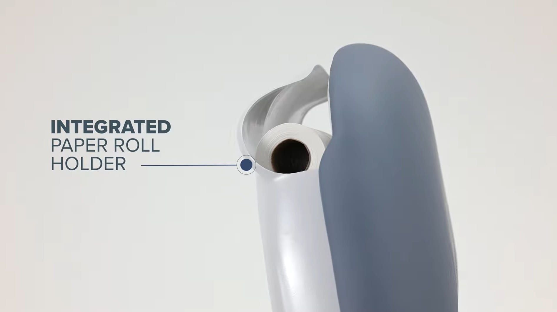 Integrated paper roll holder