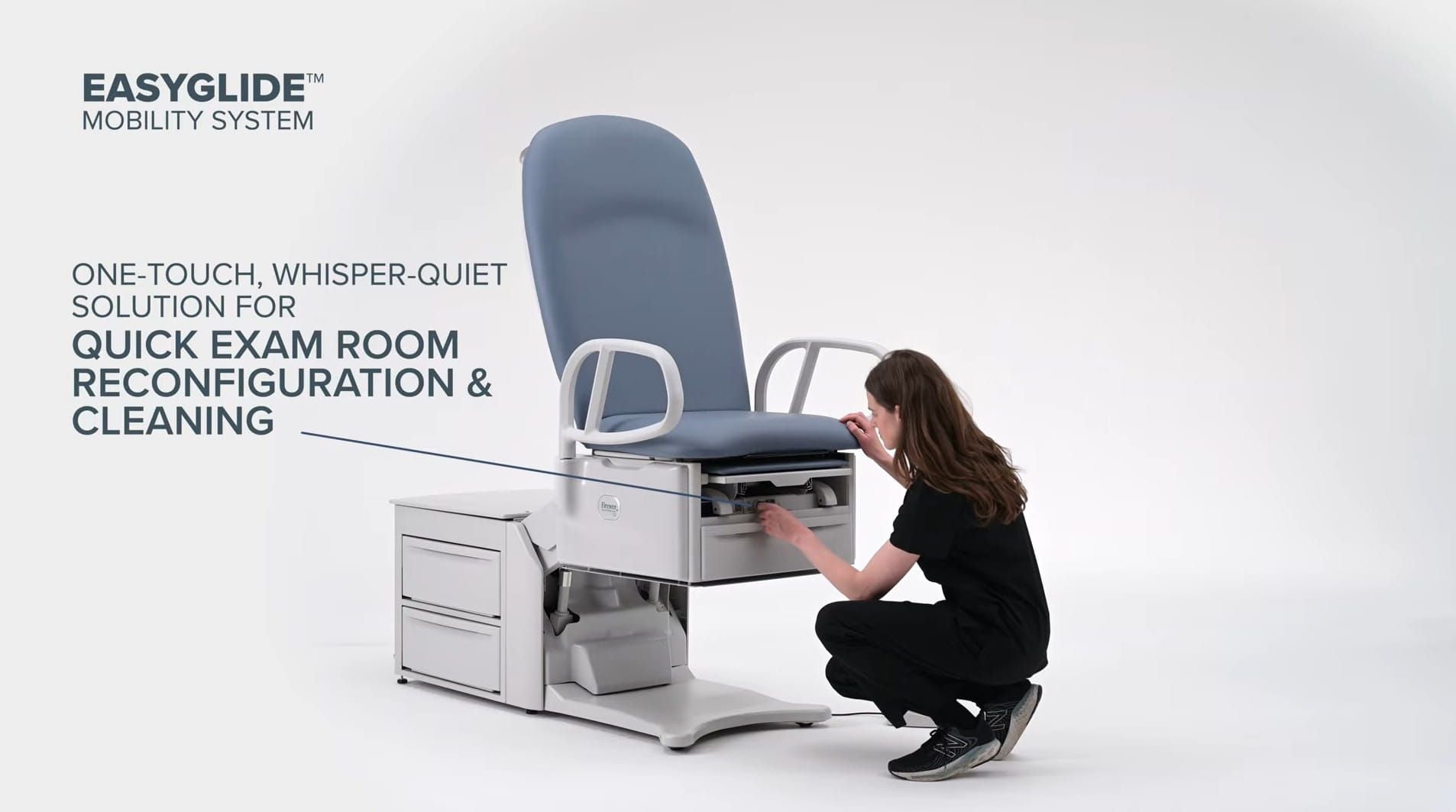 Easyglide Mobility System | One-touch, whisper-quiet solution for quick exam room reconfiguration & cleaning