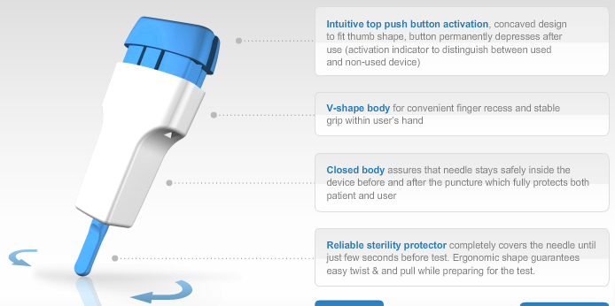 Acti-Lance Safety Lancet Features