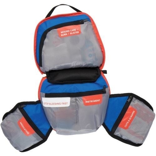 Opened first aid kit bag