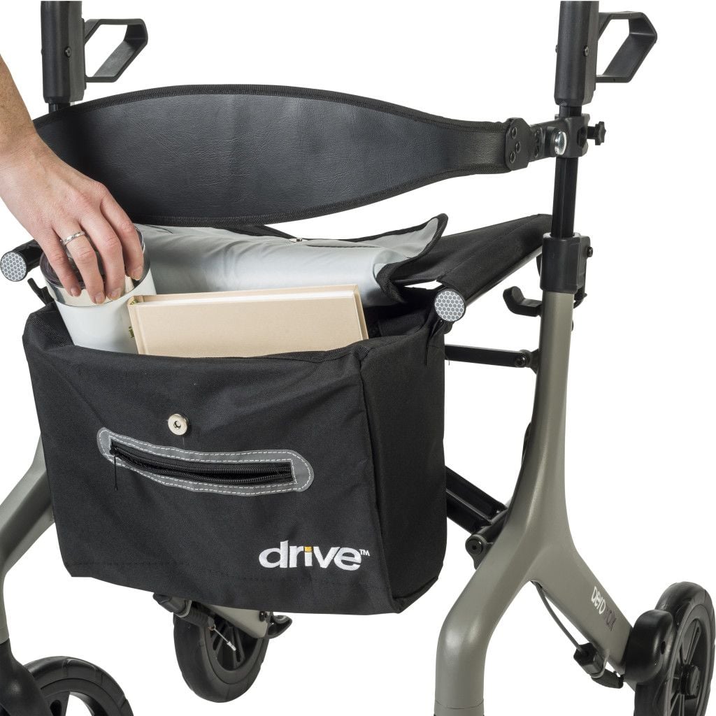 AeroWalk Ultra-Lite Rollator - Grey (Storage Basket)