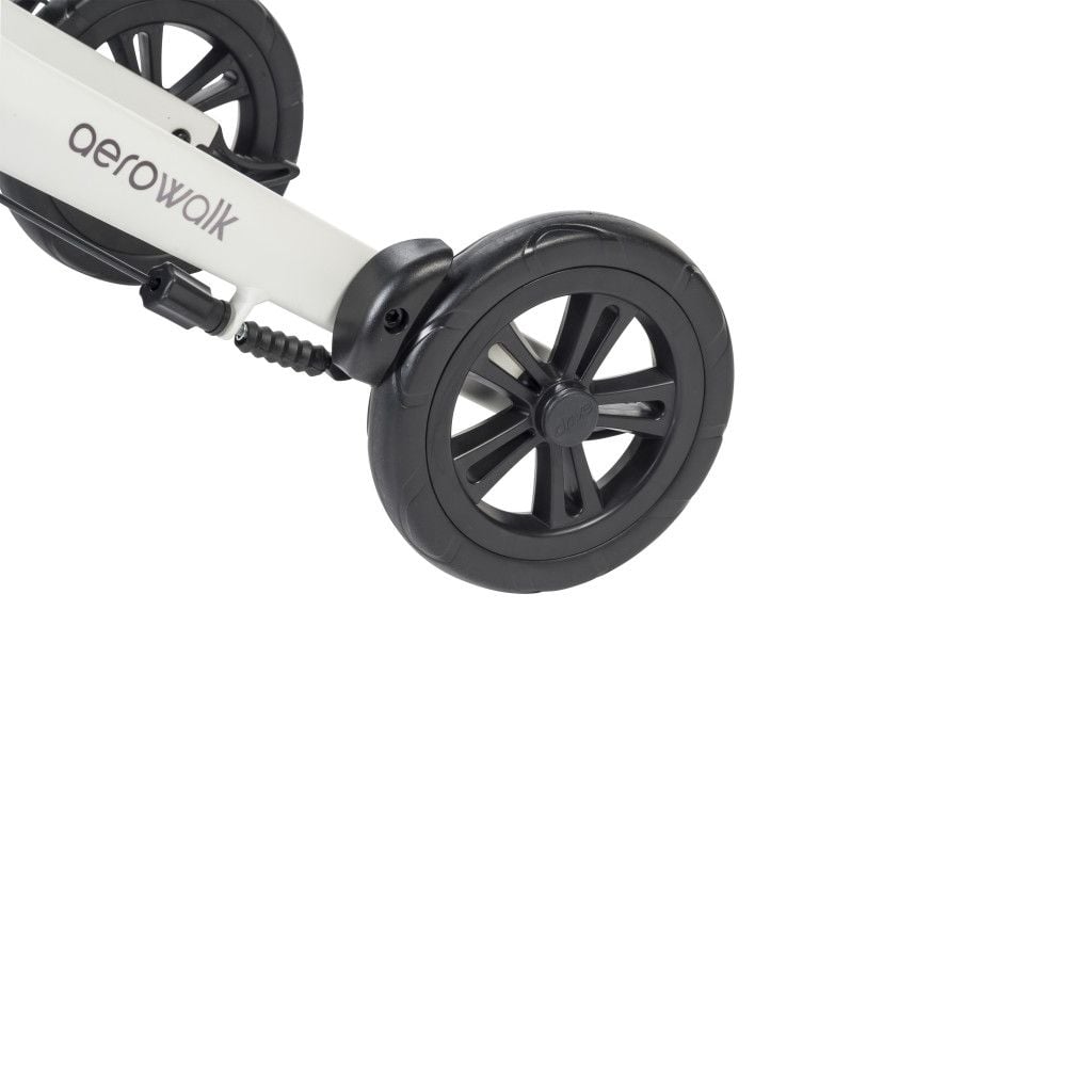 AeroWalk Ultra-Lite Rollator - White (Back Wheels)