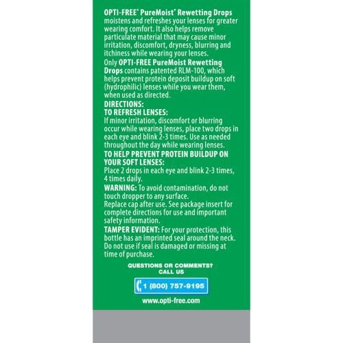 Back of packaging