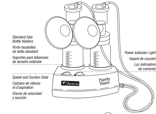Ameda Breast Pump Assembled