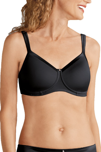 Black Lara Satin Bra