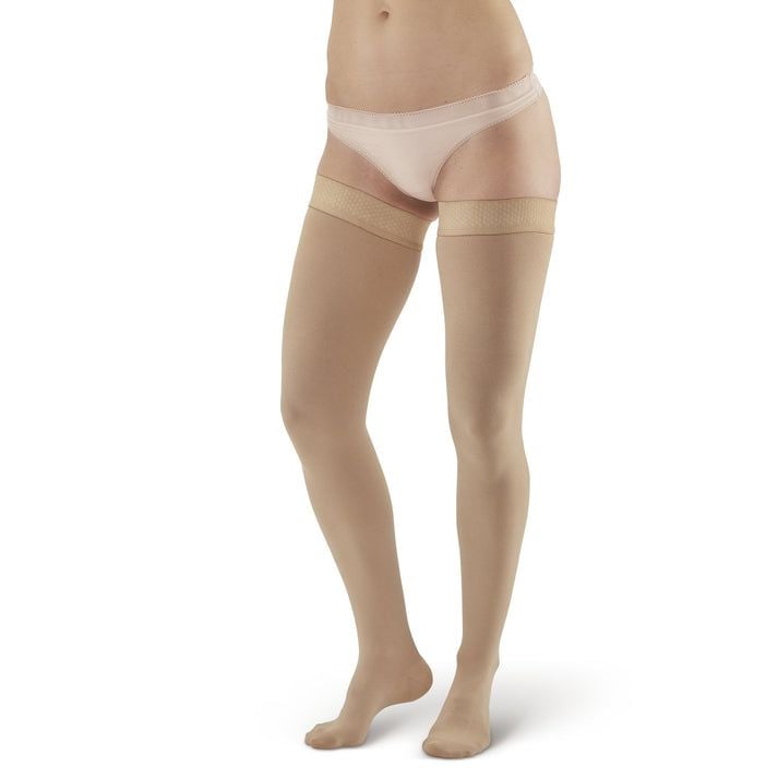 AW Style 292 Luxury Opaque 20-30 mmHg Thigh High Compression Stockings